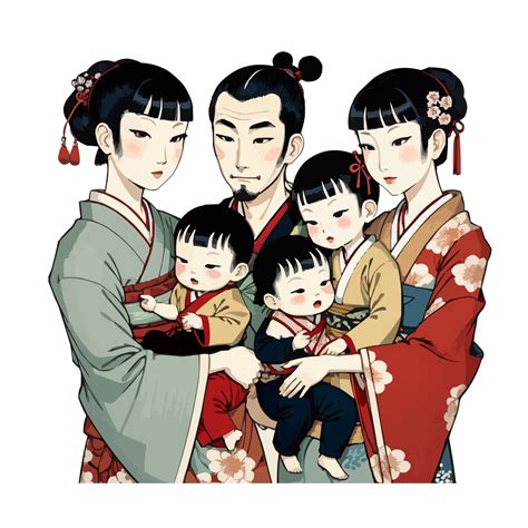 Japanese family portrait 24524028 PNG