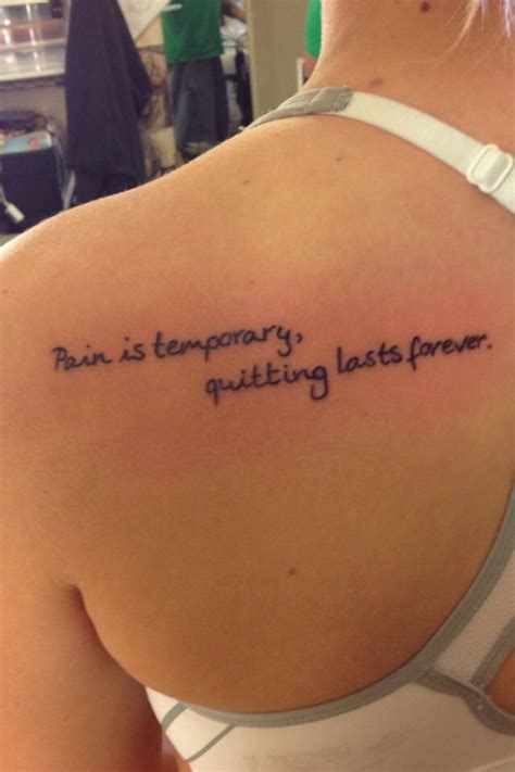 Pain Is Temporary Quote Tattoo - Goimages Base