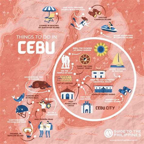 Things to Do in Cebu Map | Cebu, Philippines travel, Philippines