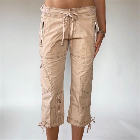 2000s Nude Cargo Capris (S) – Holy Thrift