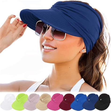womens sun visor hat wide brim sun hats  women uv protection summer