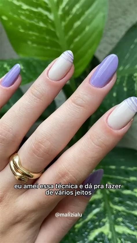 Unhas Lilas Com Branco - Unhas Estilosas - Lilas e Branco decoradas perfeitas! | Unhas sem ser ...