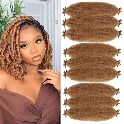 pre separated springy afro twist hair  packs pre fluffed