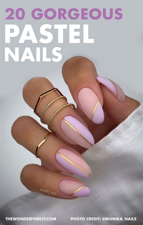 20 Best Pastel Nail Designs and Ideas of 2022, pastel nail dip powder