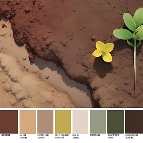brown  green color palette   trees premium ai generated image