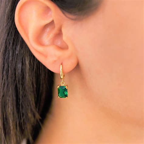 Emerald Earrings Birthstone Jewelry Emerald Birthstone - Etsy