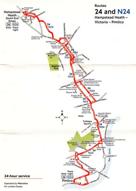 London 36 Bus Route Map