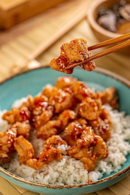 premium photo sweet  sour chicken