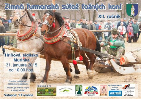 Zimná furmanská súťaž ťažných koní Hriňová 2015 - XII. ročník - Hriňová