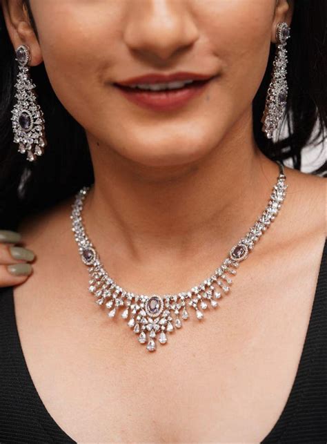 sabrina diamond necklace set attrangi