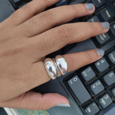 dome ring sterling silver dome ring chunky silver ring etsy