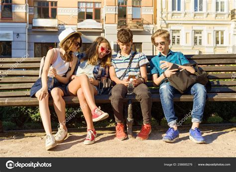 high school friends talking