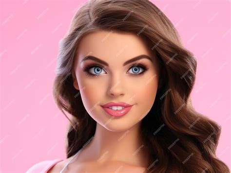 Premium Photo | Brunette barbie model
