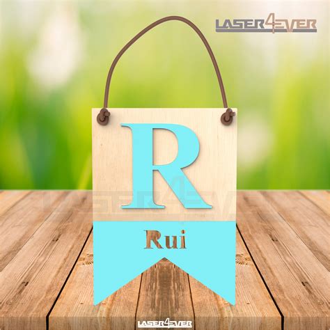 Palavras Para Coisa Rui - Placa Inicial Colorida - Nome Rui | Laser4ever - Corte e Gravação a Laser