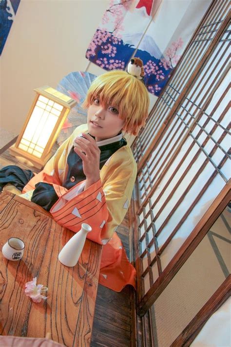 Demon Slayer Kimetsu no Yaiba Zenitsu Agatsuma Cosplay Costume ...