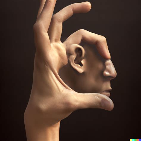 hand showing  face rdalle