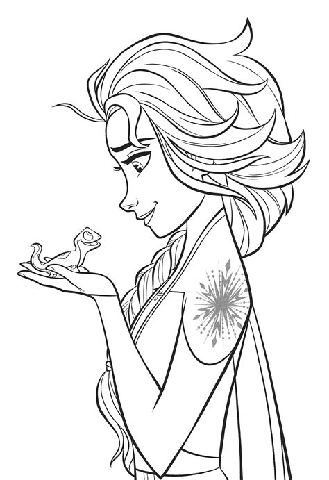 New Frozen 2 coloring pages with Elsa - YouLoveIt.com