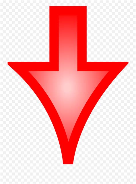 Red Arrow Pointing Down Png - Downward Arrow Transparent Red Emoji ...
