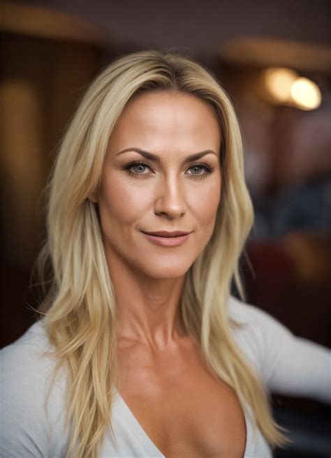 Lexica - 45 years old supet tall blonde woman super fit with incredible