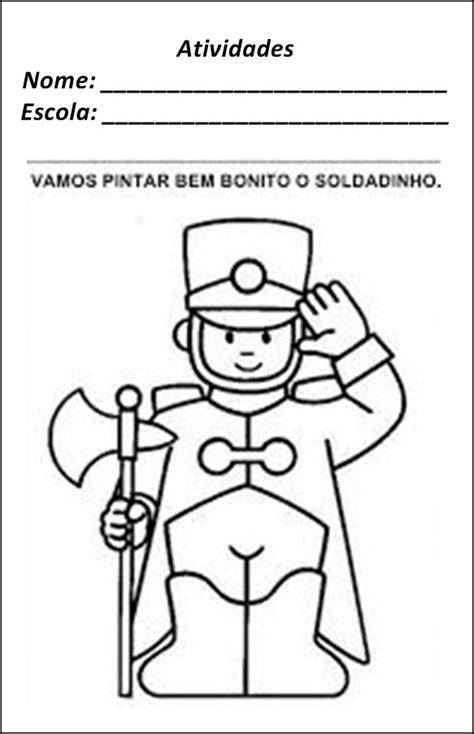 Atividade Do Dia Do Soldado Educação Infantil - Projeto para o Dia do Soldado para Educação Infantil e Ensino ...