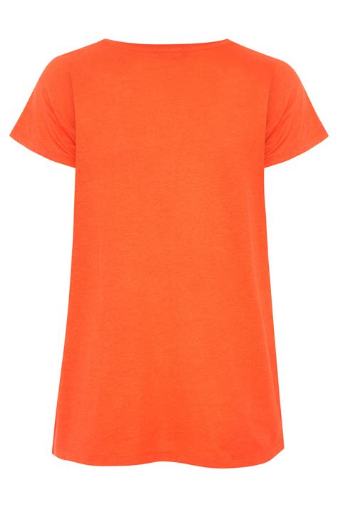 Bright Orange Basic T-Shirt | Yours Clothing