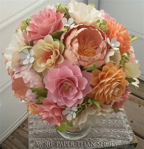 Paper Flower Bouquet Paper Bouquet Wedding Bouquet - Etsy