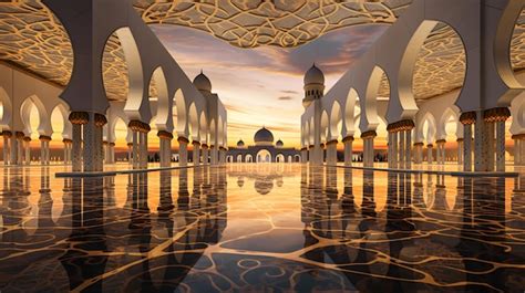 Premium AI Image | Abu dhabi Islamic mosque architecture