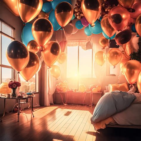 premium ai image color balloon   room
