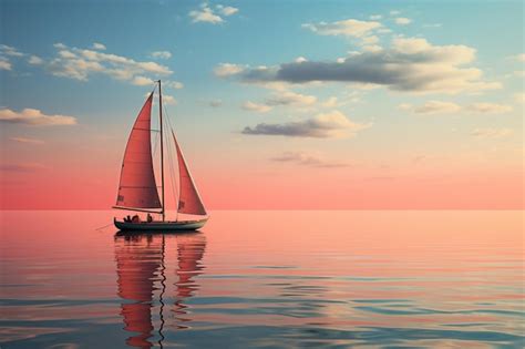 Premium AI Image | minimalist photography of a sailboat
