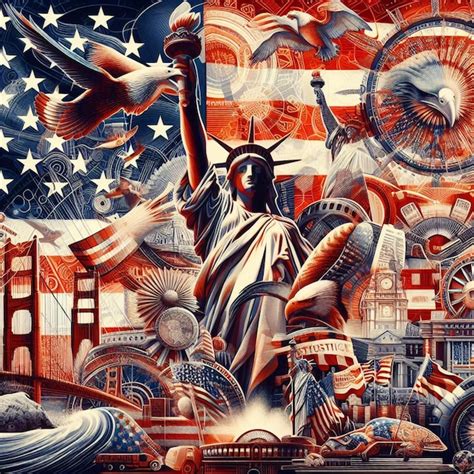 Premium Photo | Dynamic american flag art a modern twist on tradition ...
