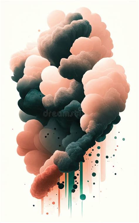 Light Peach Background Design, Watercolor Wallpaper Stock Illustration