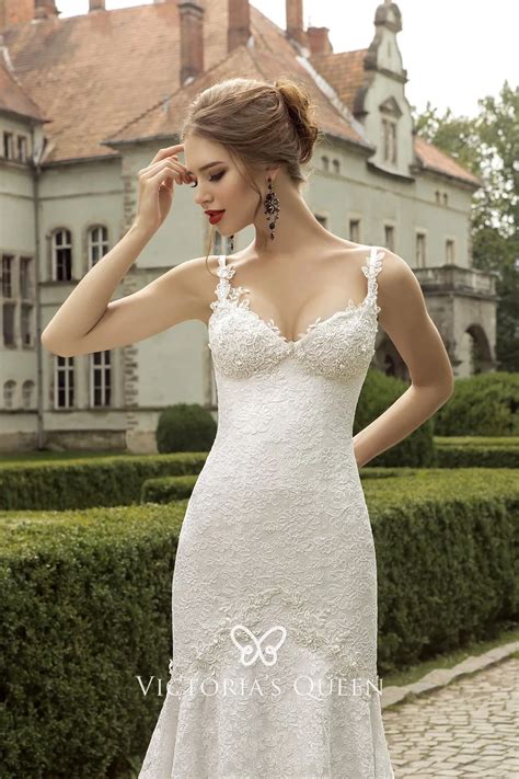 Sweetheart Neckline with Straps Lace Long Wedding Dress - VQ