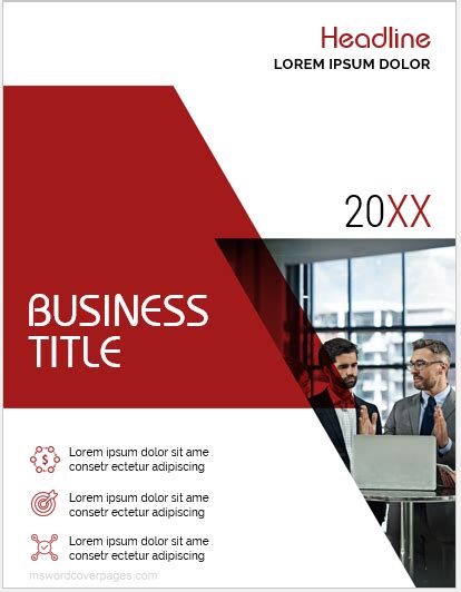modern business report cover page formats edit print