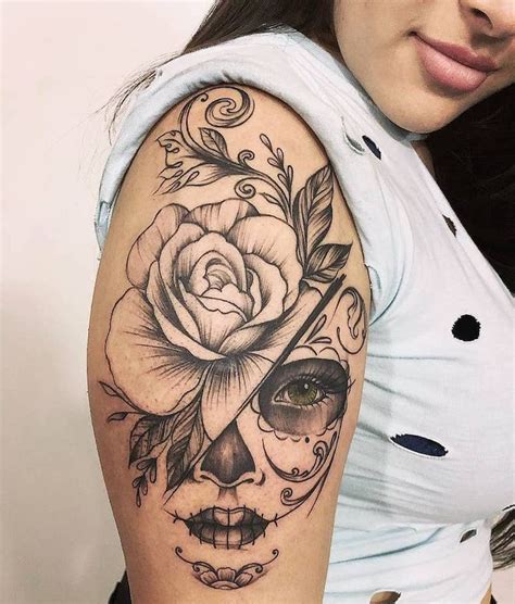 Tatuagens Caveira Mexicana Feminina - Tatuagem de caveira mexicana: 70 fotos dessa referência pra lá de ...