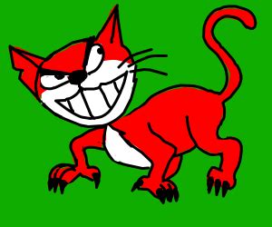 Red Azrael the cat from Smurfs - Drawception