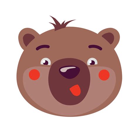 Cute bear face 12857352 Vector Art at Vecteezy