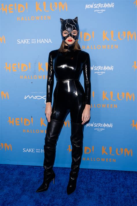 Leni Klum Wore a Latex Bodysuit for Mom Heidi's Halloween Bash