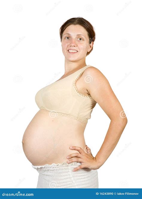 8 months pregnant woman stock photo. Image of background - 16243890