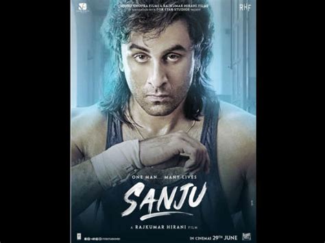sanju  poster features ranbir kapoor  sanjay dutt