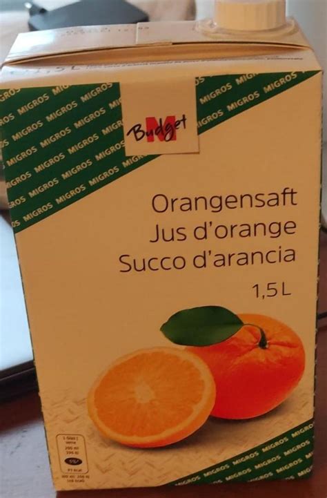 Апельсиновый сок Migros Budget - калорийность, пищевая ценность ⋙ ...