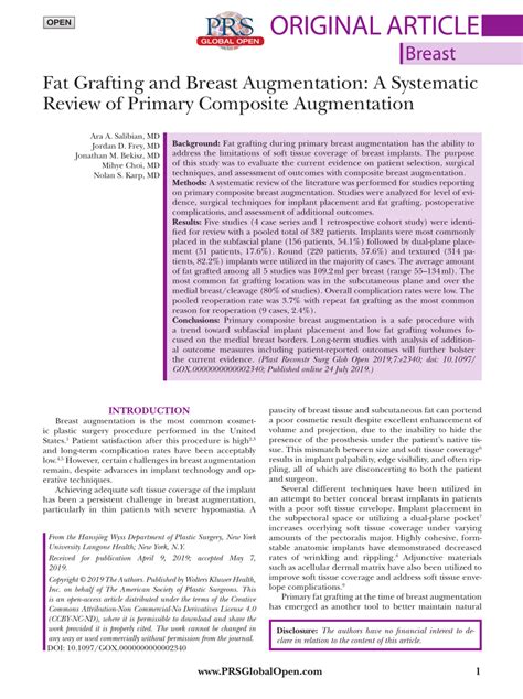 fat grafting  breast augmentation  systematic review