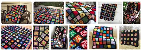 Granny Square Afghan Crochet Pattern - Vintage Crafts and More