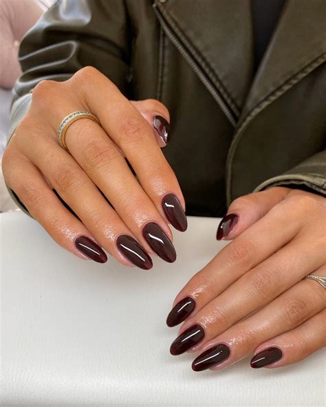 14 Dark Brown Nails Design Ideas | ThriveNaija