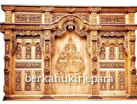 gebyok  meter pintu ukir gunungan wayang kelir terbaru berkah ukir