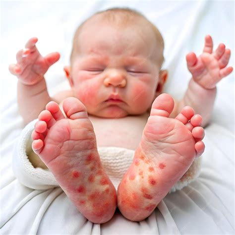 Atopic dermatitis newborn feet eczema | Premium AI-generated image