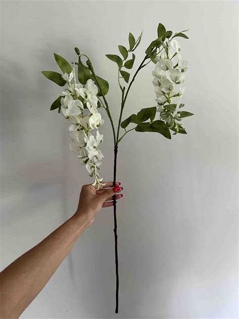 White Faux Wisteria for Home Decor - Kiss My Pampas