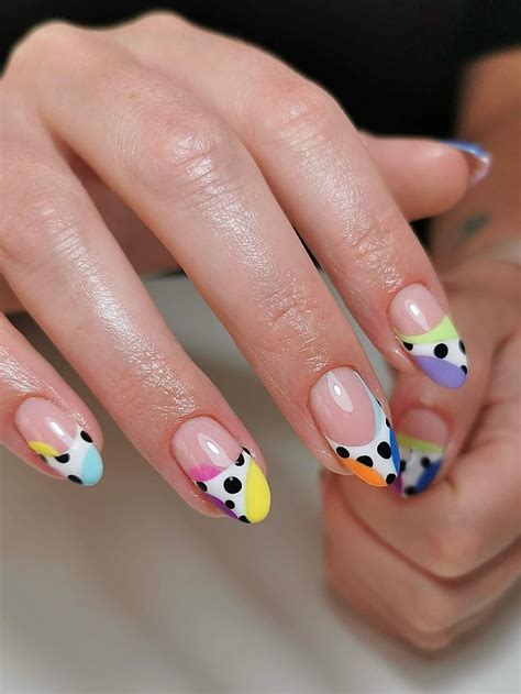 polka dot french manicure  trending  autumn   wear