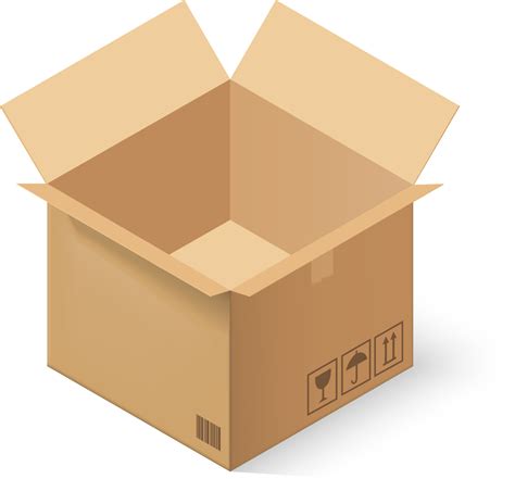 caja de cartón vacía abierta. 10851450 PNG