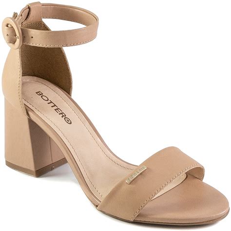 Sandalia Feminina Salto Bloco - Sandália Feminina Salto Bloco Em Couro Bottero 341805 - Brown Sugar ...