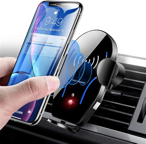 Amazon.com: Wireless Car Charger Mount, Mikikin Auto-Clamping Qi 10W 7 ...